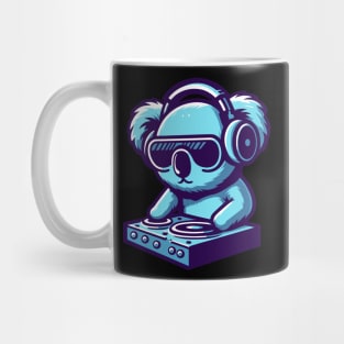 Kawaii koala with headphones and dj mixer, cute and funny koala bear, koala lover Mug